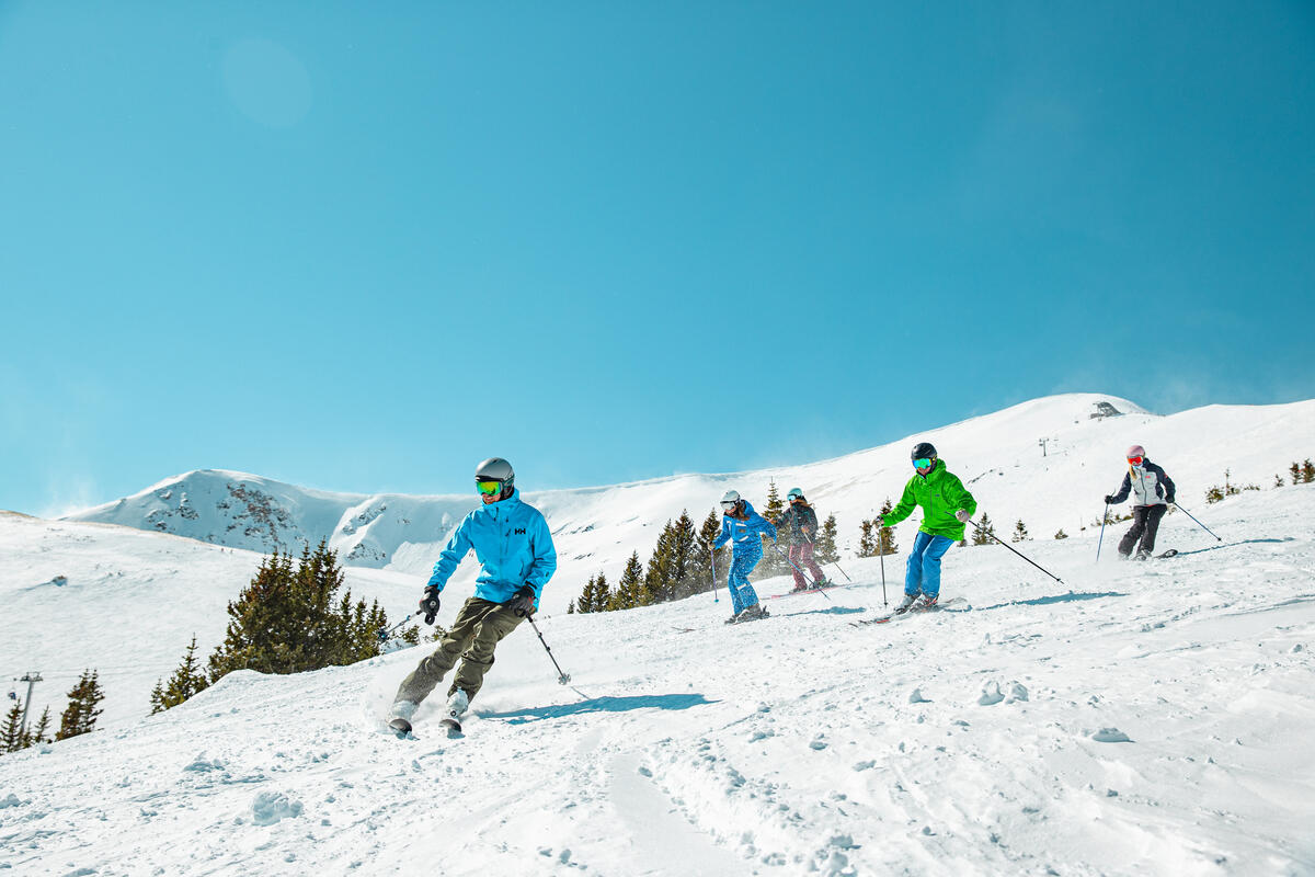 Adult group ski lesson