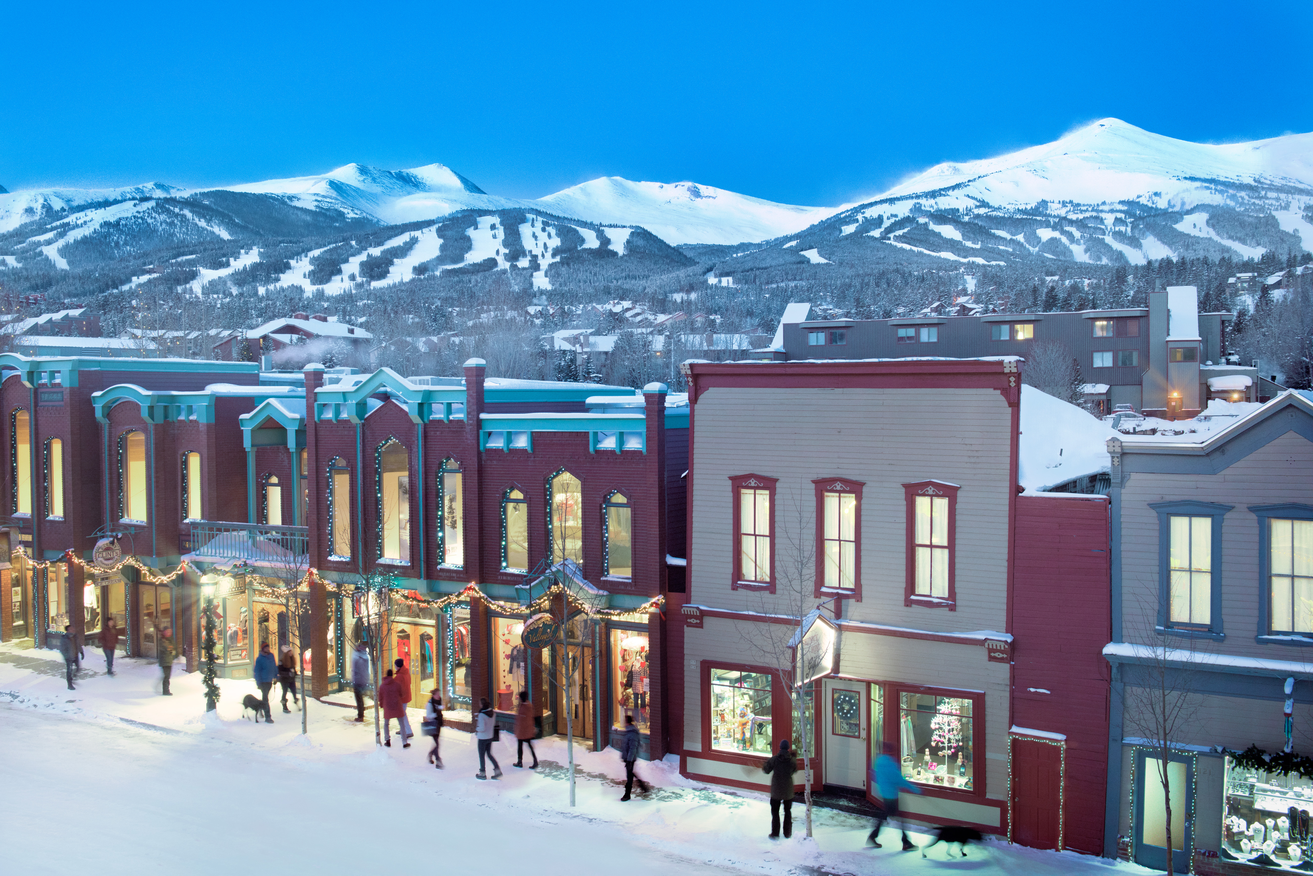 A pastel night on Main Street in Breckenridge